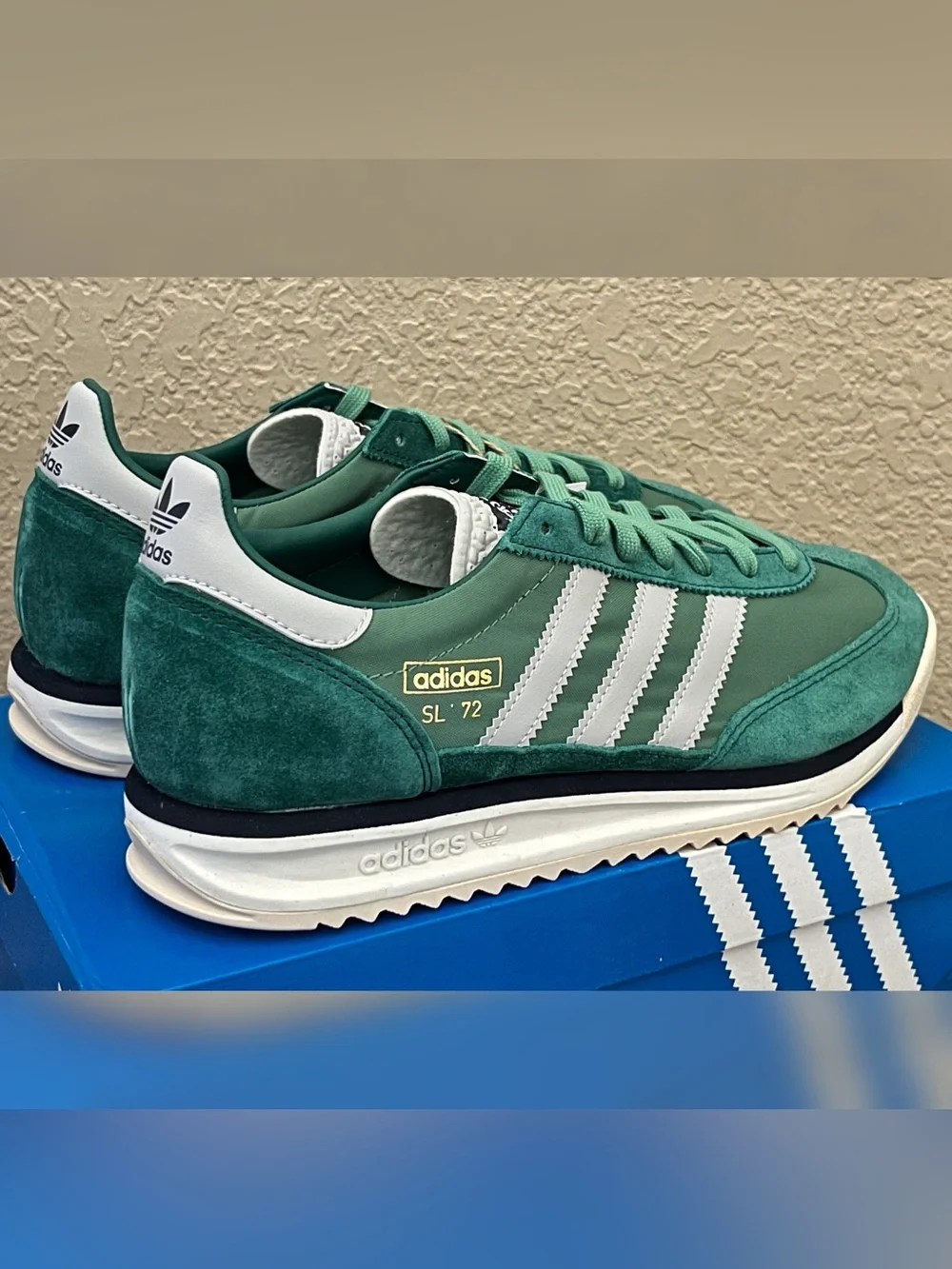 Adidas Men's Adidas SL 72 RS Green Color Size-9.5